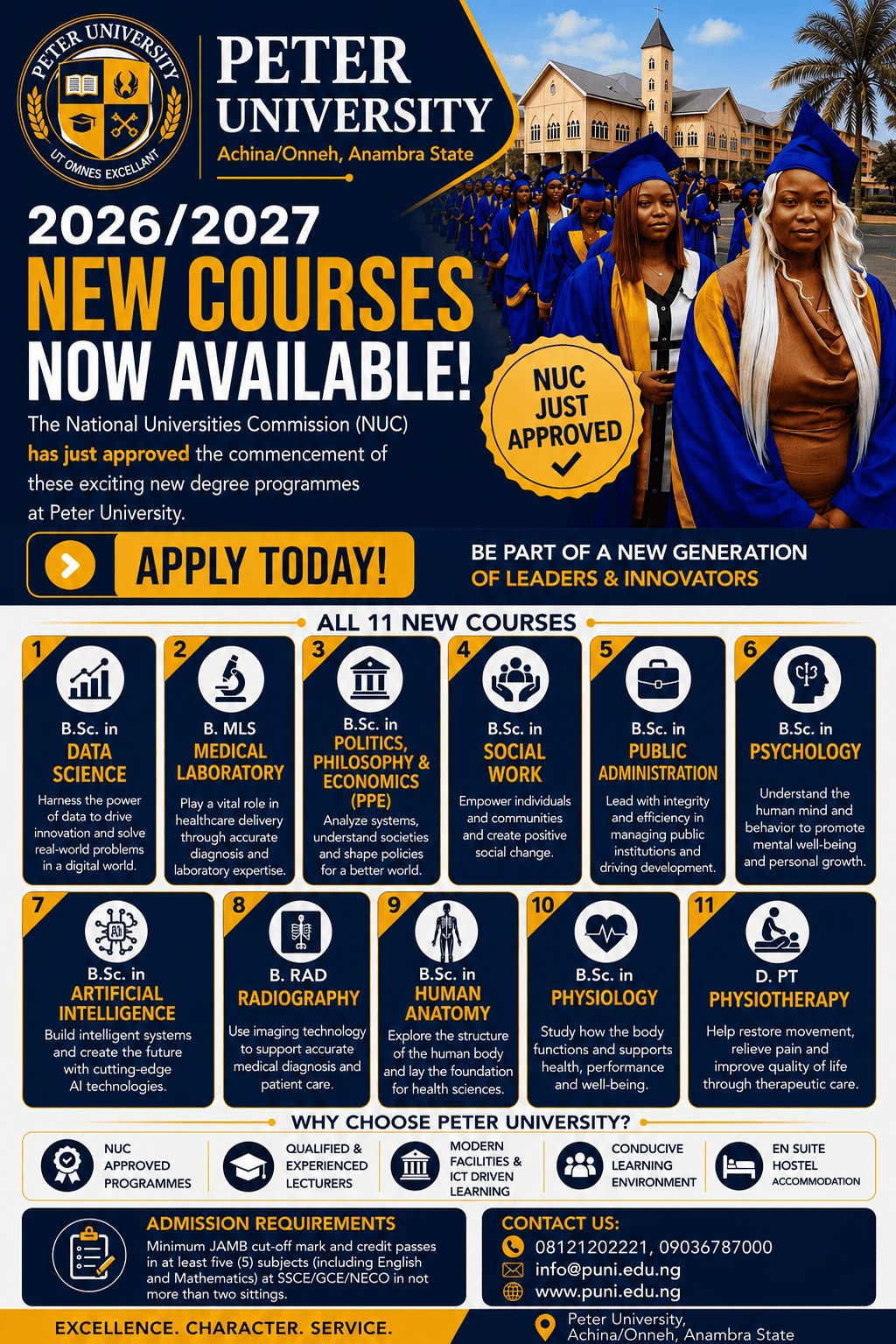 11 New NUC-approved courses